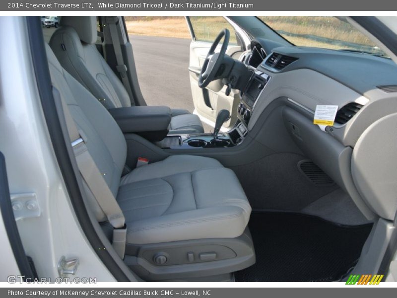 White Diamond Tricoat / Dark Titanium/Light Titanium 2014 Chevrolet Traverse LTZ