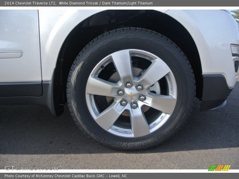 White Diamond Tricoat / Dark Titanium/Light Titanium 2014 Chevrolet Traverse LTZ