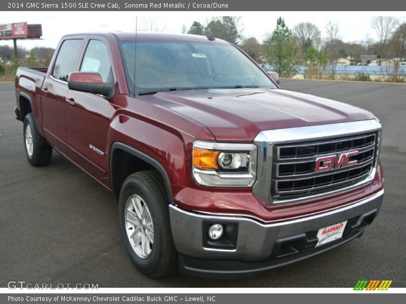 Sonoma Red Metallic / Cocoa/Dune 2014 GMC Sierra 1500 SLE Crew Cab