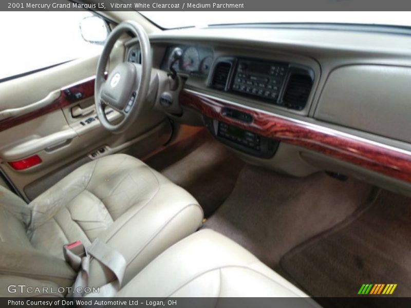 Vibrant White Clearcoat / Medium Parchment 2001 Mercury Grand Marquis LS