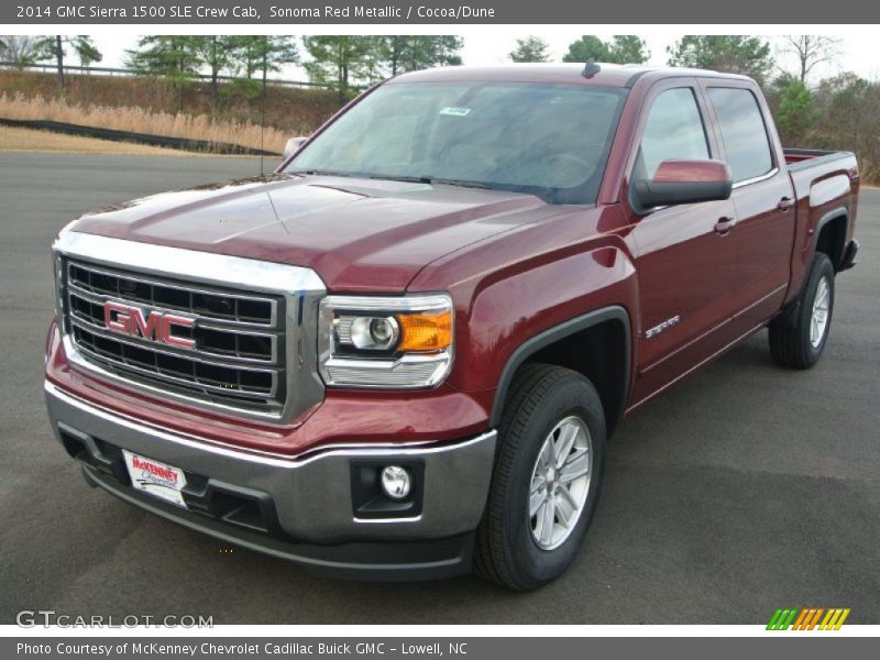 Sonoma Red Metallic / Cocoa/Dune 2014 GMC Sierra 1500 SLE Crew Cab