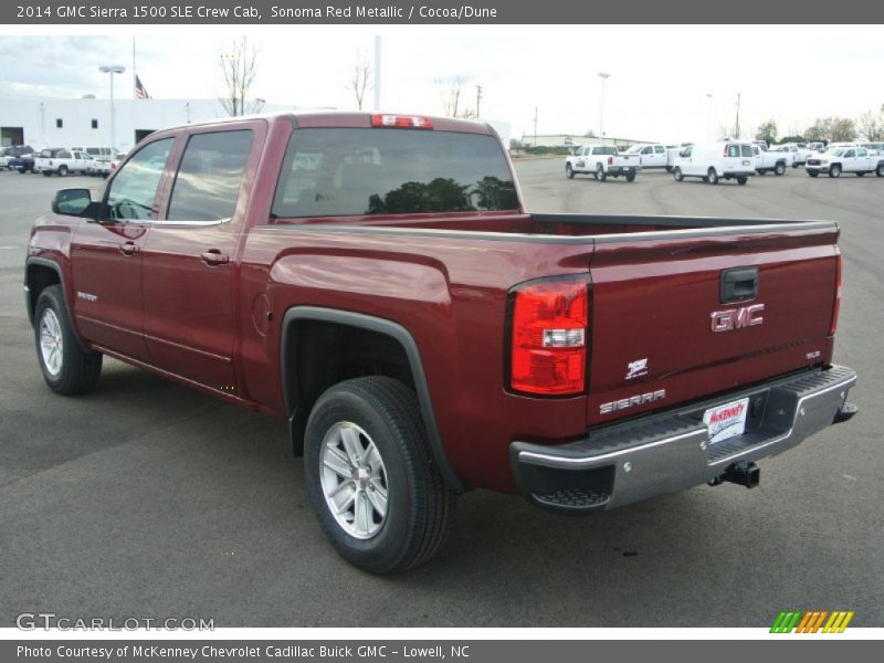 Sonoma Red Metallic / Cocoa/Dune 2014 GMC Sierra 1500 SLE Crew Cab