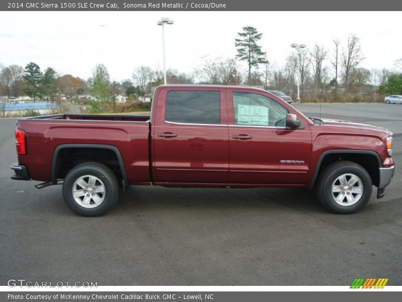 Sonoma Red Metallic / Cocoa/Dune 2014 GMC Sierra 1500 SLE Crew Cab