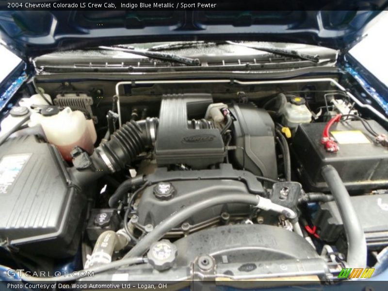 Indigo Blue Metallic / Sport Pewter 2004 Chevrolet Colorado LS Crew Cab