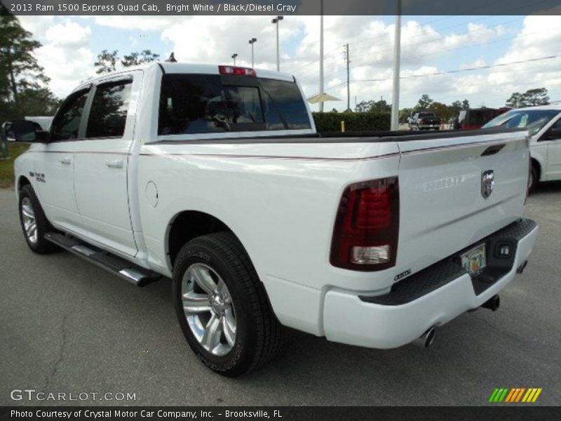 Bright White / Black/Diesel Gray 2013 Ram 1500 Express Quad Cab
