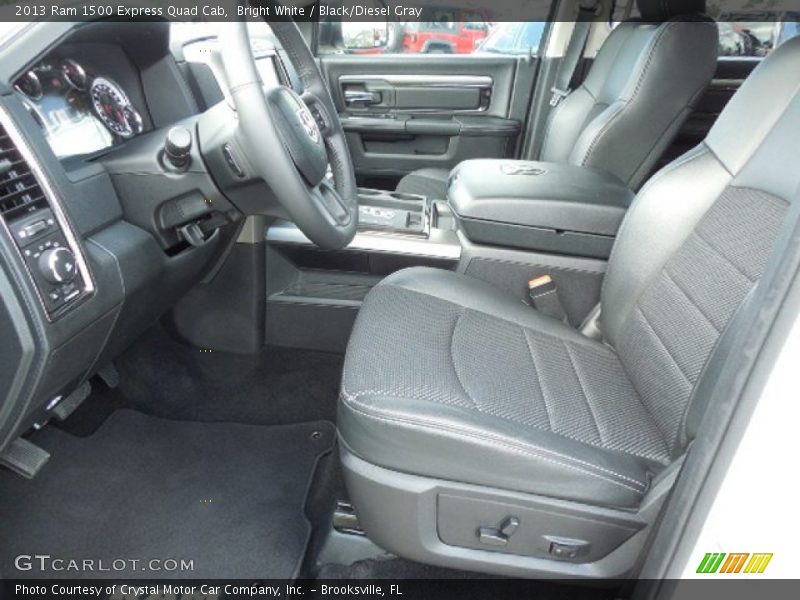 Bright White / Black/Diesel Gray 2013 Ram 1500 Express Quad Cab