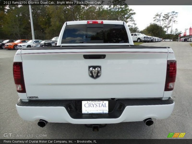 Bright White / Black/Diesel Gray 2013 Ram 1500 Express Quad Cab