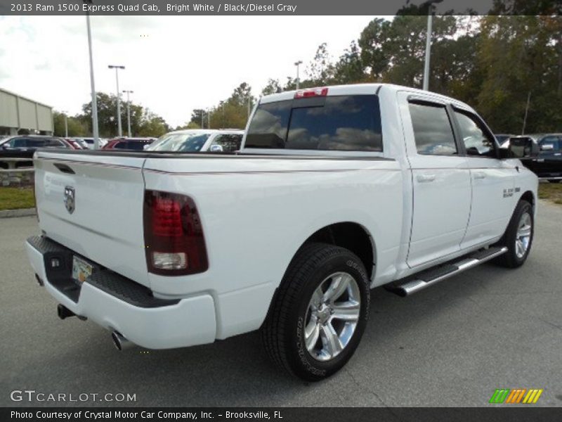 Bright White / Black/Diesel Gray 2013 Ram 1500 Express Quad Cab