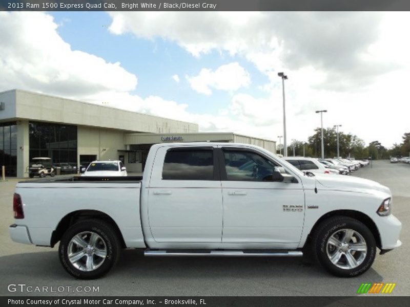 Bright White / Black/Diesel Gray 2013 Ram 1500 Express Quad Cab