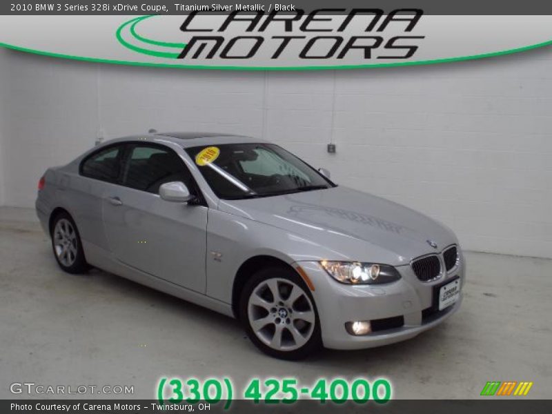 Titanium Silver Metallic / Black 2010 BMW 3 Series 328i xDrive Coupe