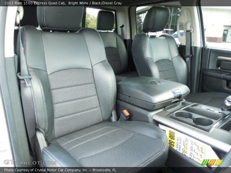 Bright White / Black/Diesel Gray 2013 Ram 1500 Express Quad Cab