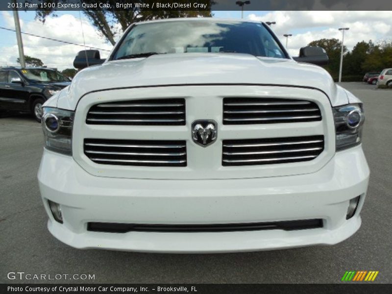 Bright White / Black/Diesel Gray 2013 Ram 1500 Express Quad Cab