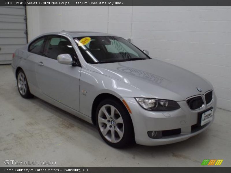 Titanium Silver Metallic / Black 2010 BMW 3 Series 328i xDrive Coupe