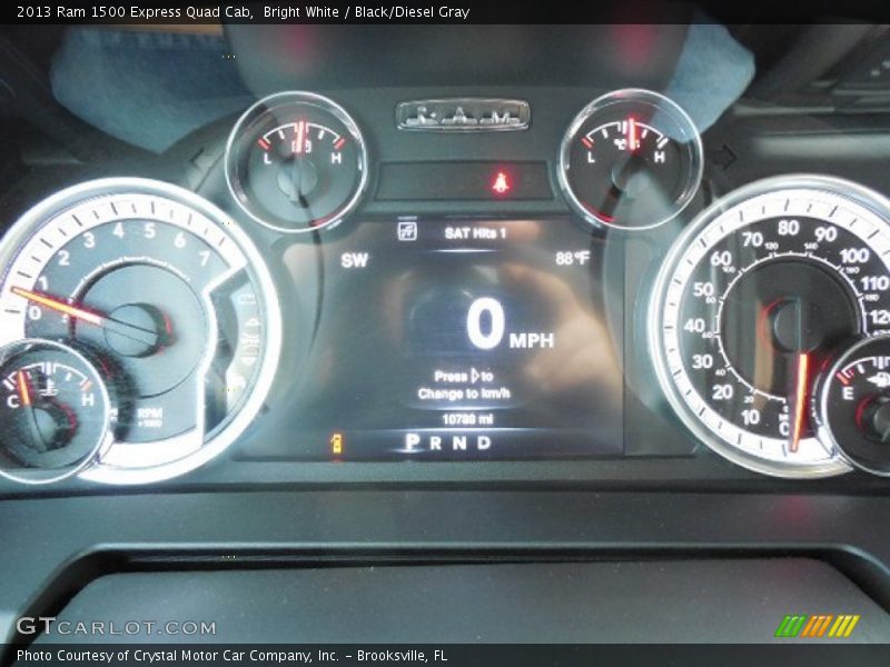 Bright White / Black/Diesel Gray 2013 Ram 1500 Express Quad Cab