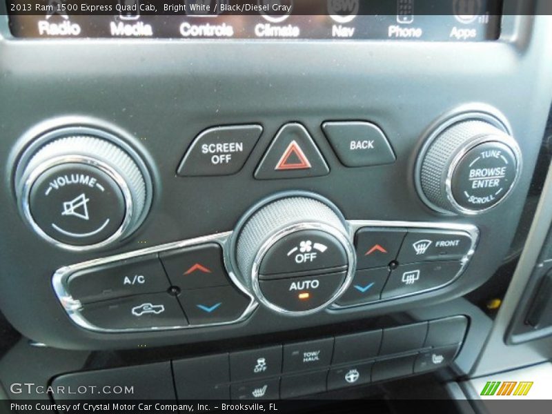 Bright White / Black/Diesel Gray 2013 Ram 1500 Express Quad Cab