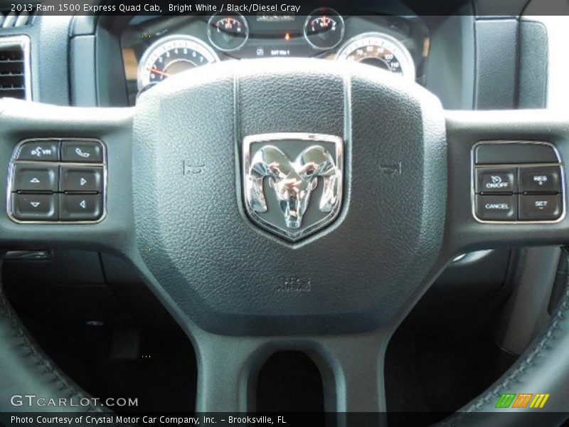Bright White / Black/Diesel Gray 2013 Ram 1500 Express Quad Cab