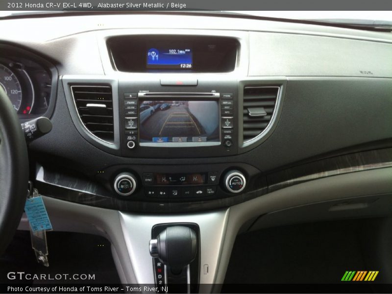Alabaster Silver Metallic / Beige 2012 Honda CR-V EX-L 4WD