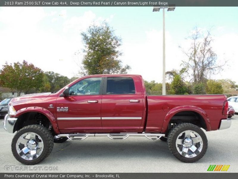 Deep Cherry Red Pearl / Canyon Brown/Light Frost Beige 2013 Ram 2500 SLT Crew Cab 4x4