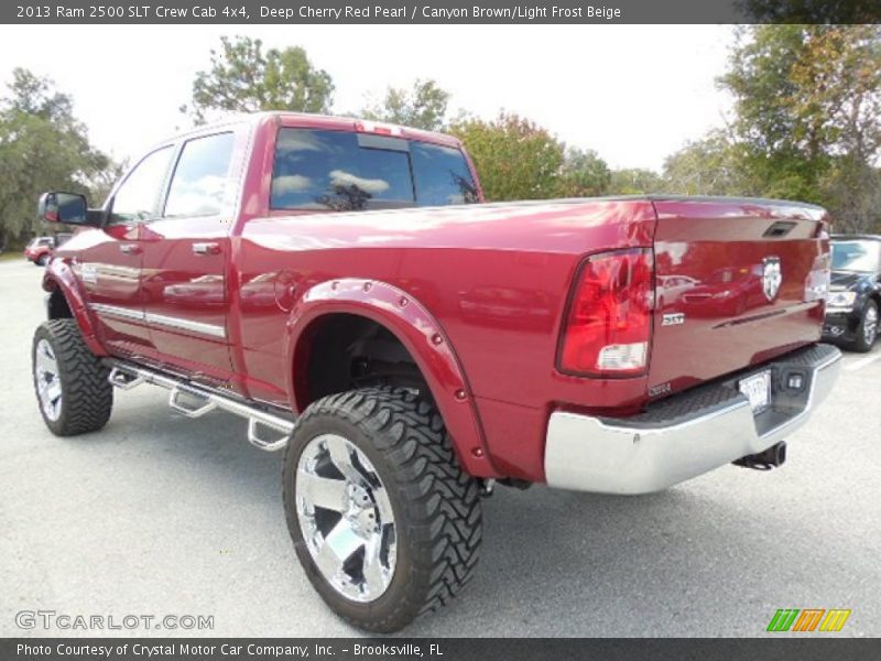 Deep Cherry Red Pearl / Canyon Brown/Light Frost Beige 2013 Ram 2500 SLT Crew Cab 4x4