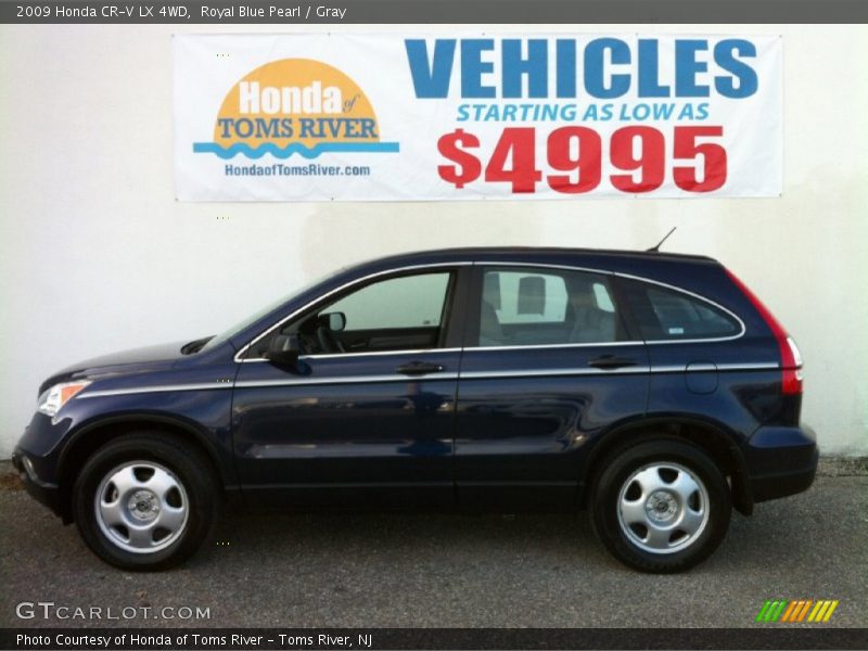 Royal Blue Pearl / Gray 2009 Honda CR-V LX 4WD