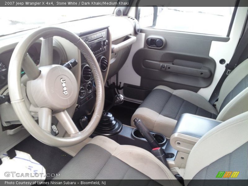 Stone White / Dark Khaki/Medium Khaki 2007 Jeep Wrangler X 4x4