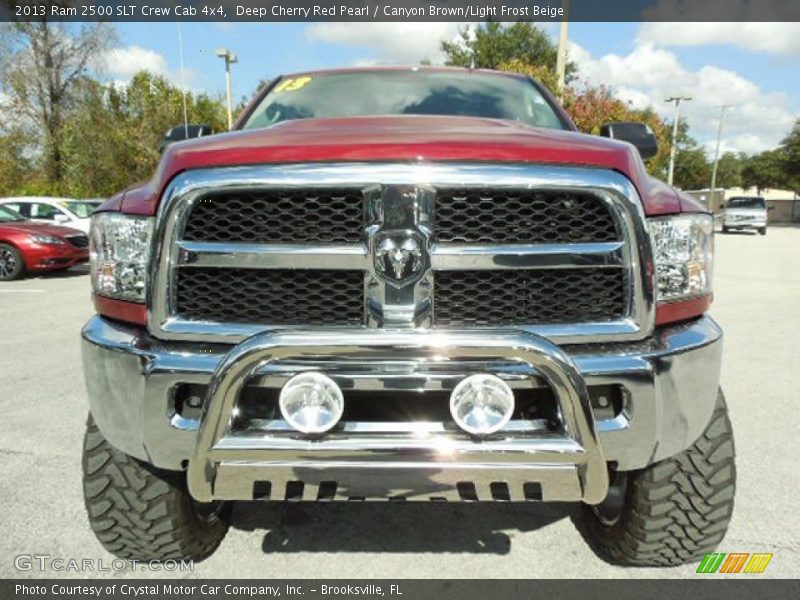 Deep Cherry Red Pearl / Canyon Brown/Light Frost Beige 2013 Ram 2500 SLT Crew Cab 4x4