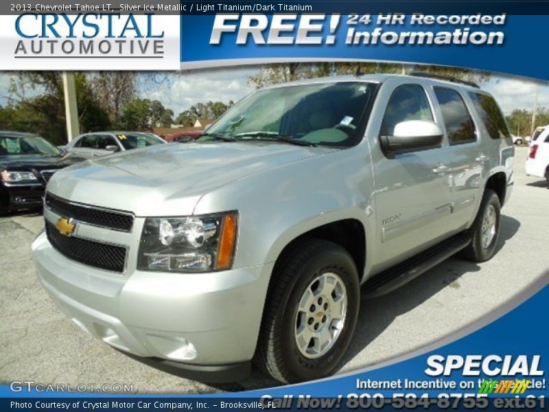 Silver Ice Metallic / Light Titanium/Dark Titanium 2013 Chevrolet Tahoe LT