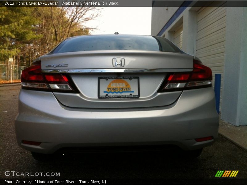 Alabaster Silver Metallic / Black 2013 Honda Civic EX-L Sedan