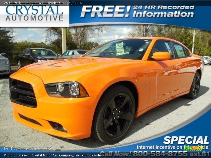 Header Orange / Black 2014 Dodge Charger R/T