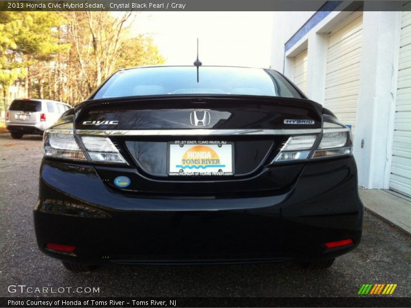 Crystal Black Pearl / Gray 2013 Honda Civic Hybrid Sedan