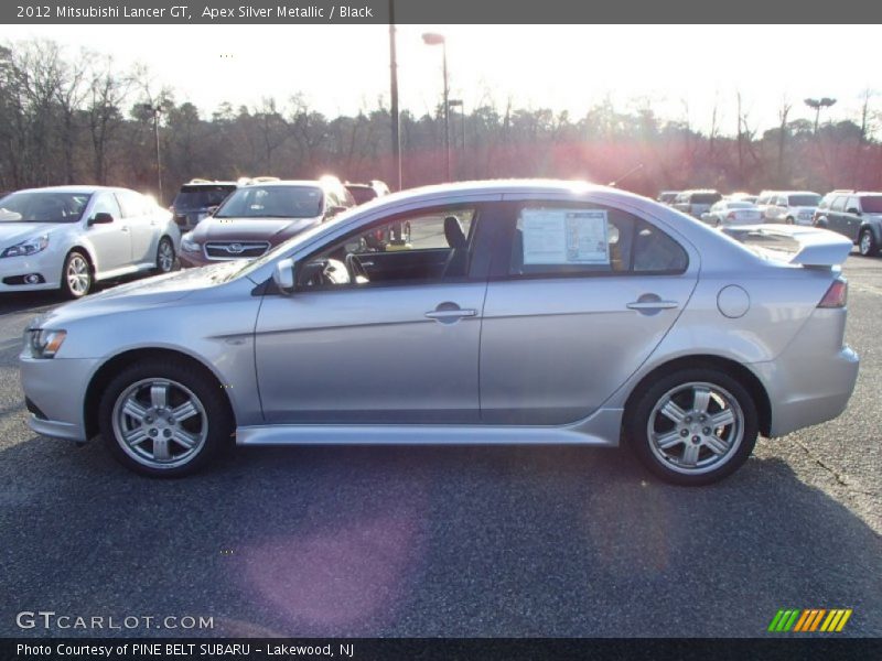 Apex Silver Metallic / Black 2012 Mitsubishi Lancer GT