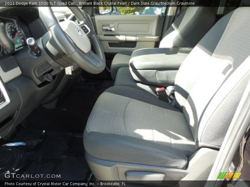 Brilliant Black Crystal Pearl / Dark Slate Gray/Medium Graystone 2011 Dodge Ram 1500 SLT Quad Cab