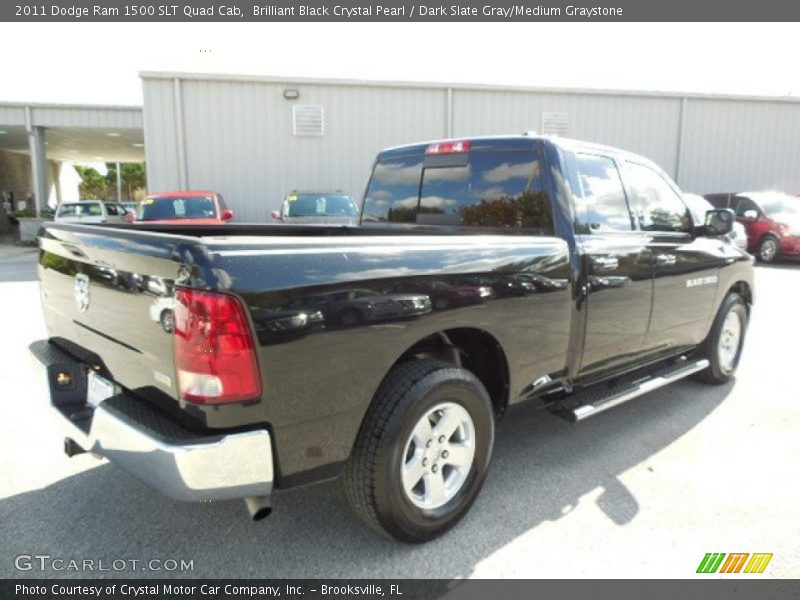 Brilliant Black Crystal Pearl / Dark Slate Gray/Medium Graystone 2011 Dodge Ram 1500 SLT Quad Cab