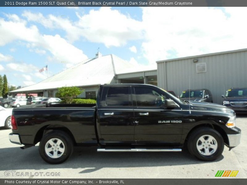 Brilliant Black Crystal Pearl / Dark Slate Gray/Medium Graystone 2011 Dodge Ram 1500 SLT Quad Cab