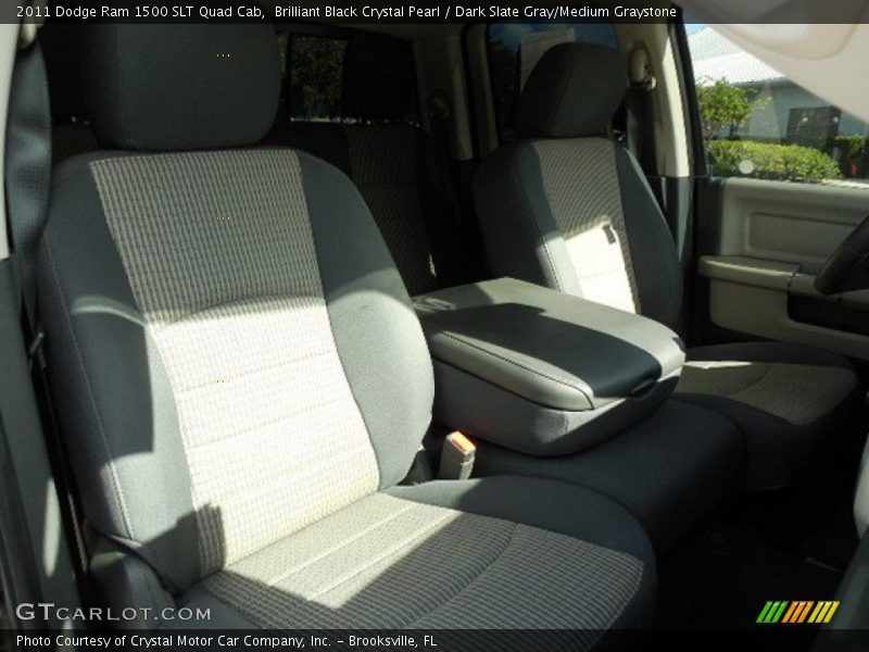 Brilliant Black Crystal Pearl / Dark Slate Gray/Medium Graystone 2011 Dodge Ram 1500 SLT Quad Cab