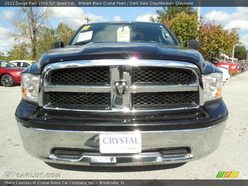 Brilliant Black Crystal Pearl / Dark Slate Gray/Medium Graystone 2011 Dodge Ram 1500 SLT Quad Cab