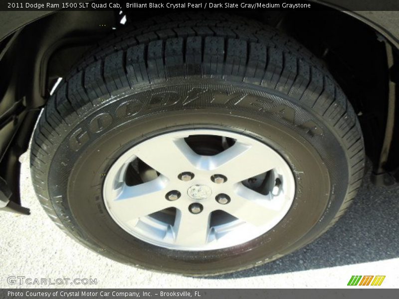 Brilliant Black Crystal Pearl / Dark Slate Gray/Medium Graystone 2011 Dodge Ram 1500 SLT Quad Cab