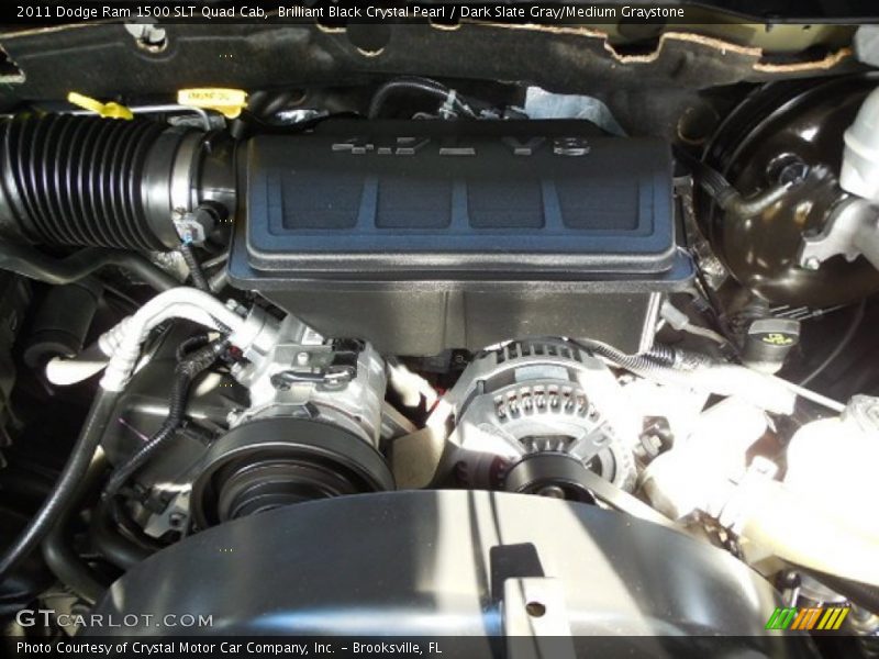 Brilliant Black Crystal Pearl / Dark Slate Gray/Medium Graystone 2011 Dodge Ram 1500 SLT Quad Cab