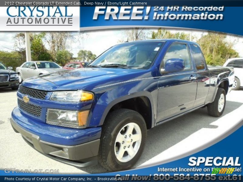 Deep Navy / Ebony/Light Cashmere 2012 Chevrolet Colorado LT Extended Cab