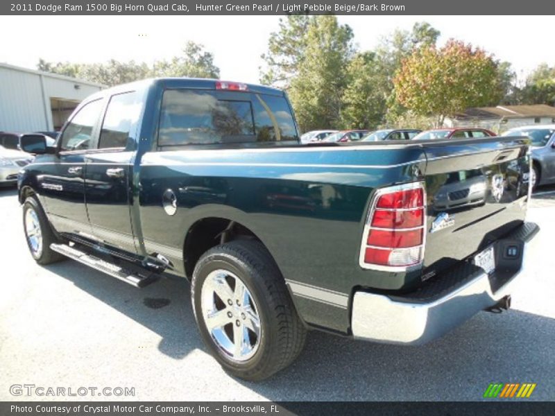 Hunter Green Pearl / Light Pebble Beige/Bark Brown 2011 Dodge Ram 1500 Big Horn Quad Cab