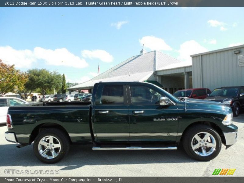 Hunter Green Pearl / Light Pebble Beige/Bark Brown 2011 Dodge Ram 1500 Big Horn Quad Cab