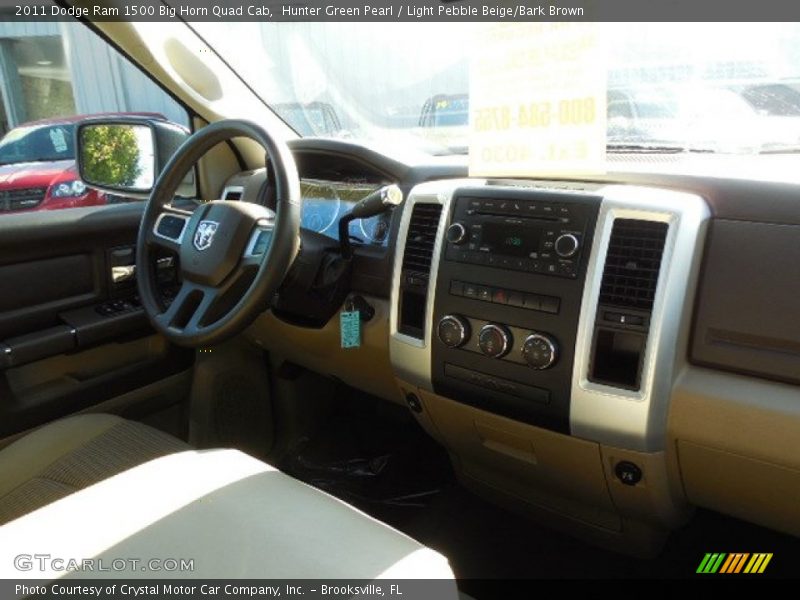 Hunter Green Pearl / Light Pebble Beige/Bark Brown 2011 Dodge Ram 1500 Big Horn Quad Cab