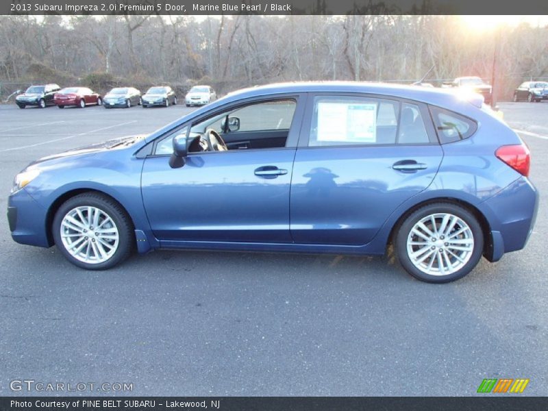 Marine Blue Pearl / Black 2013 Subaru Impreza 2.0i Premium 5 Door