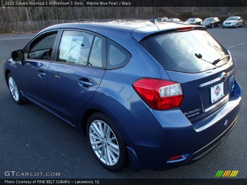 Marine Blue Pearl / Black 2013 Subaru Impreza 2.0i Premium 5 Door