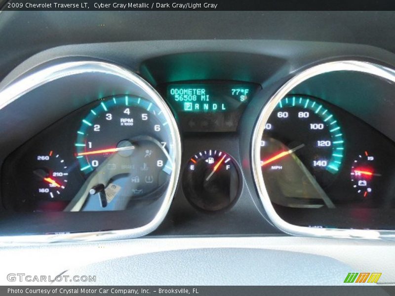 Cyber Gray Metallic / Dark Gray/Light Gray 2009 Chevrolet Traverse LT