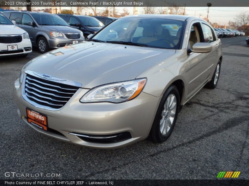Cashmere Pearl / Black/Light Frost Beige 2013 Chrysler 200 Touring Sedan