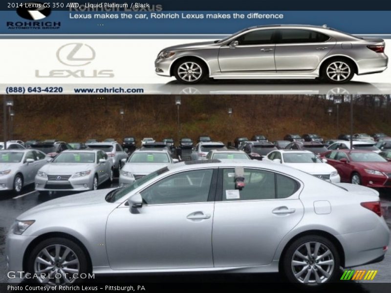 Liquid Platinum / Black 2014 Lexus GS 350 AWD