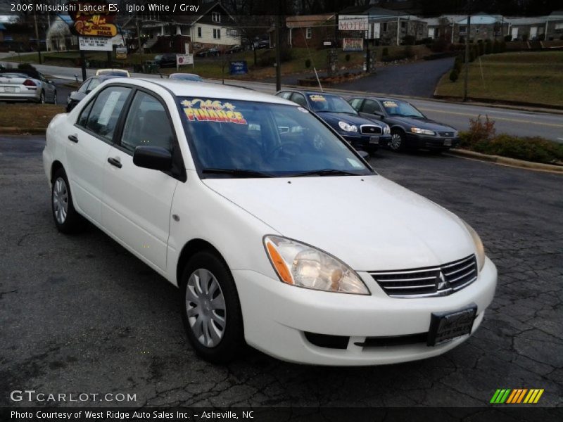 Igloo White / Gray 2006 Mitsubishi Lancer ES