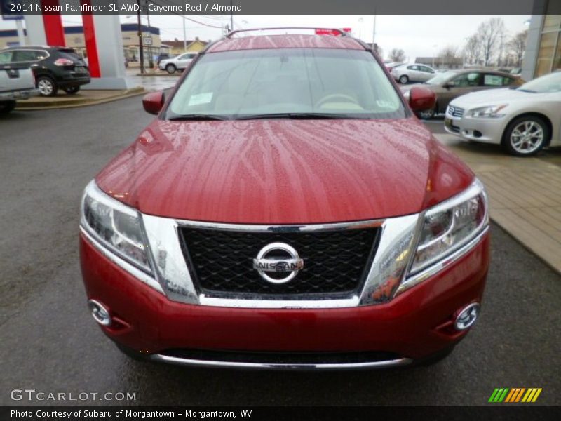 Cayenne Red / Almond 2014 Nissan Pathfinder SL AWD