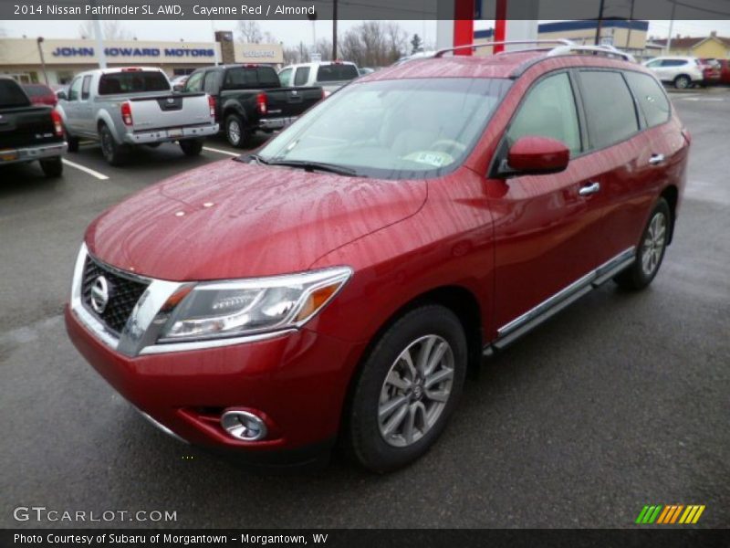 Cayenne Red / Almond 2014 Nissan Pathfinder SL AWD